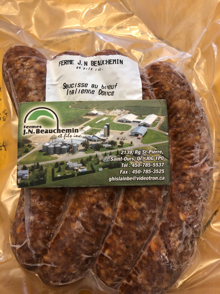 Saucisse italienne douce au boeuf