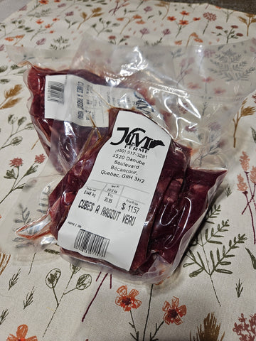 Cubes à ragoût de veau