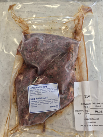 Steak d'agneau mariné BBQ