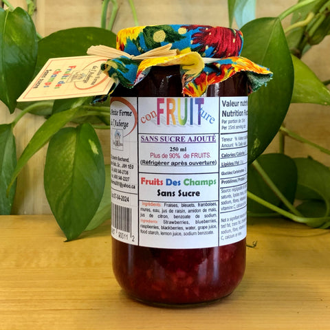 Confiture sans sucre: Fruits des champs