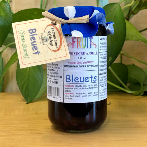 Confiture sans sucre: Bleuets