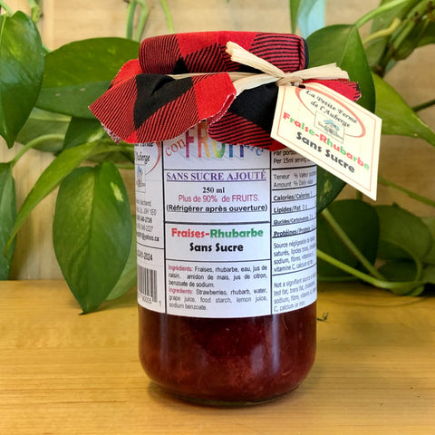 Confiture sans sucre: Fraises-rhubarbe