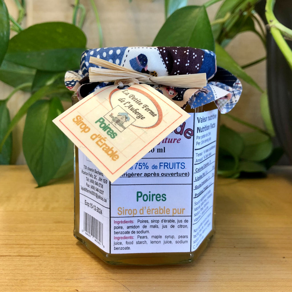 Tartinade: Poire - sirop d'érable