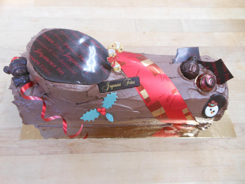 Bûche crème au beurre, pâte chocolat: Moka café