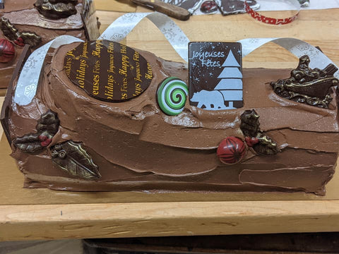 Bûche crème au beurre, pâte chocolat: Chocolat