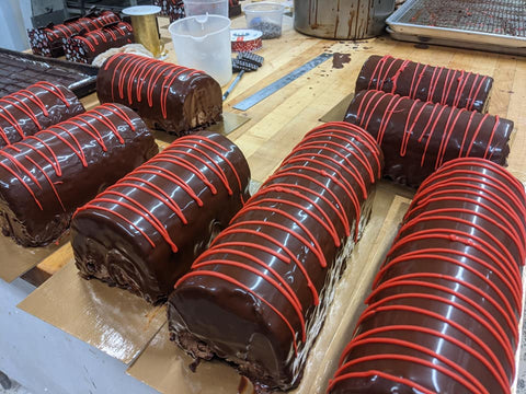Bûche mousse Framboise et chocolat