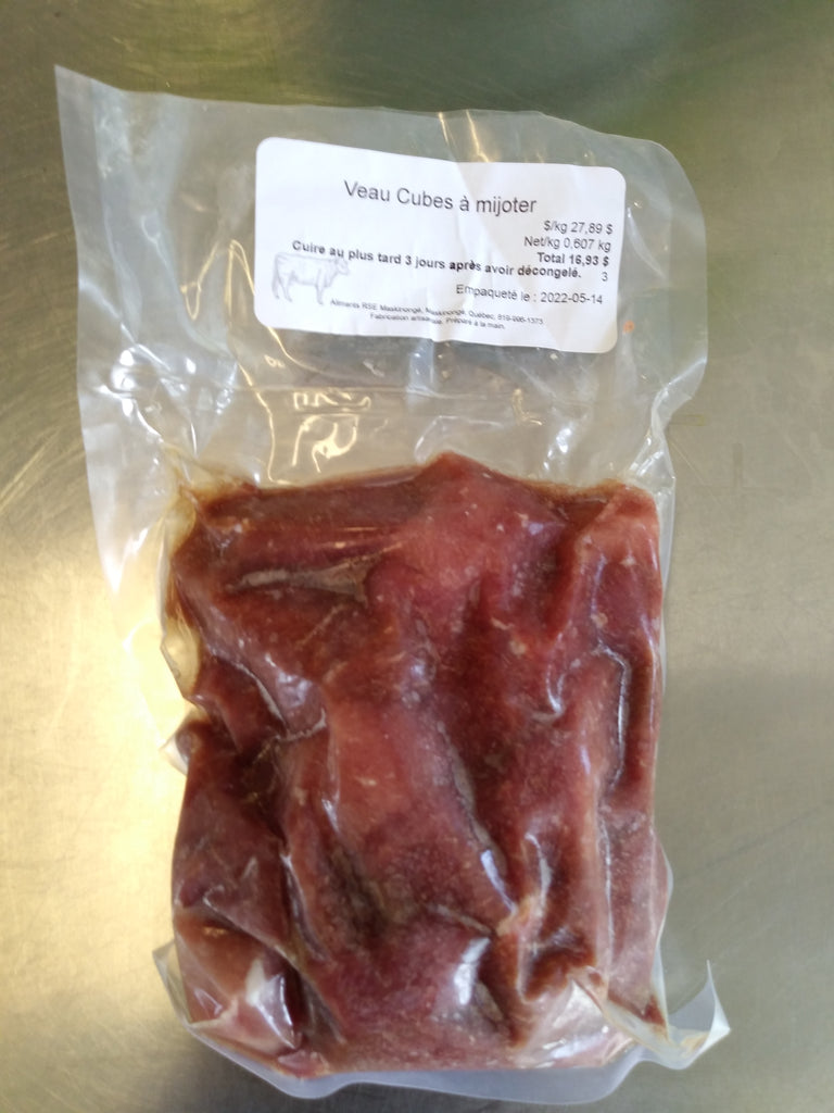 Cubes de veau à brochettes marinés