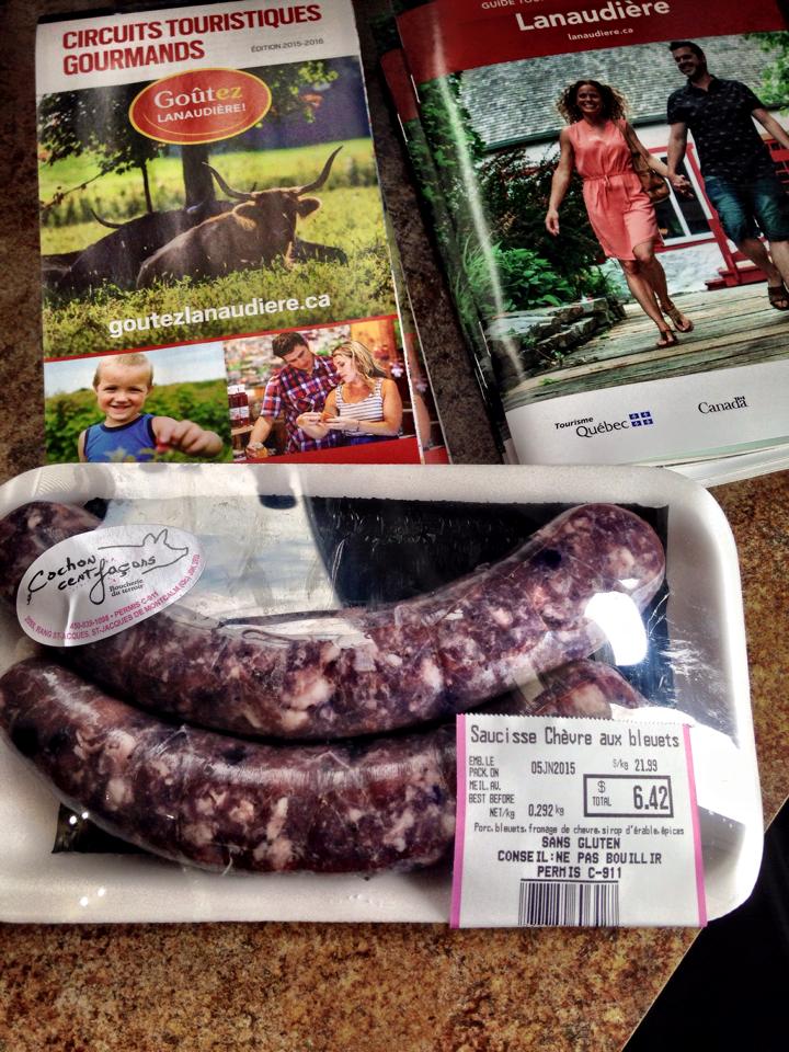 Saucisse aux bleuets et fromage de chèvre