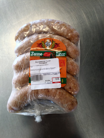 Saucisses au poulet portugais