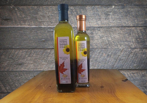 Vinaigrette biologique à l'huile de tournesol et sirop d'érable